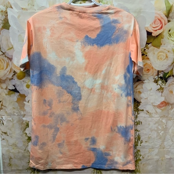 Better Than Words T-Shirt Dress Tropical Peach Water Tie-Dye Size 10/M - Picture 3 of 3